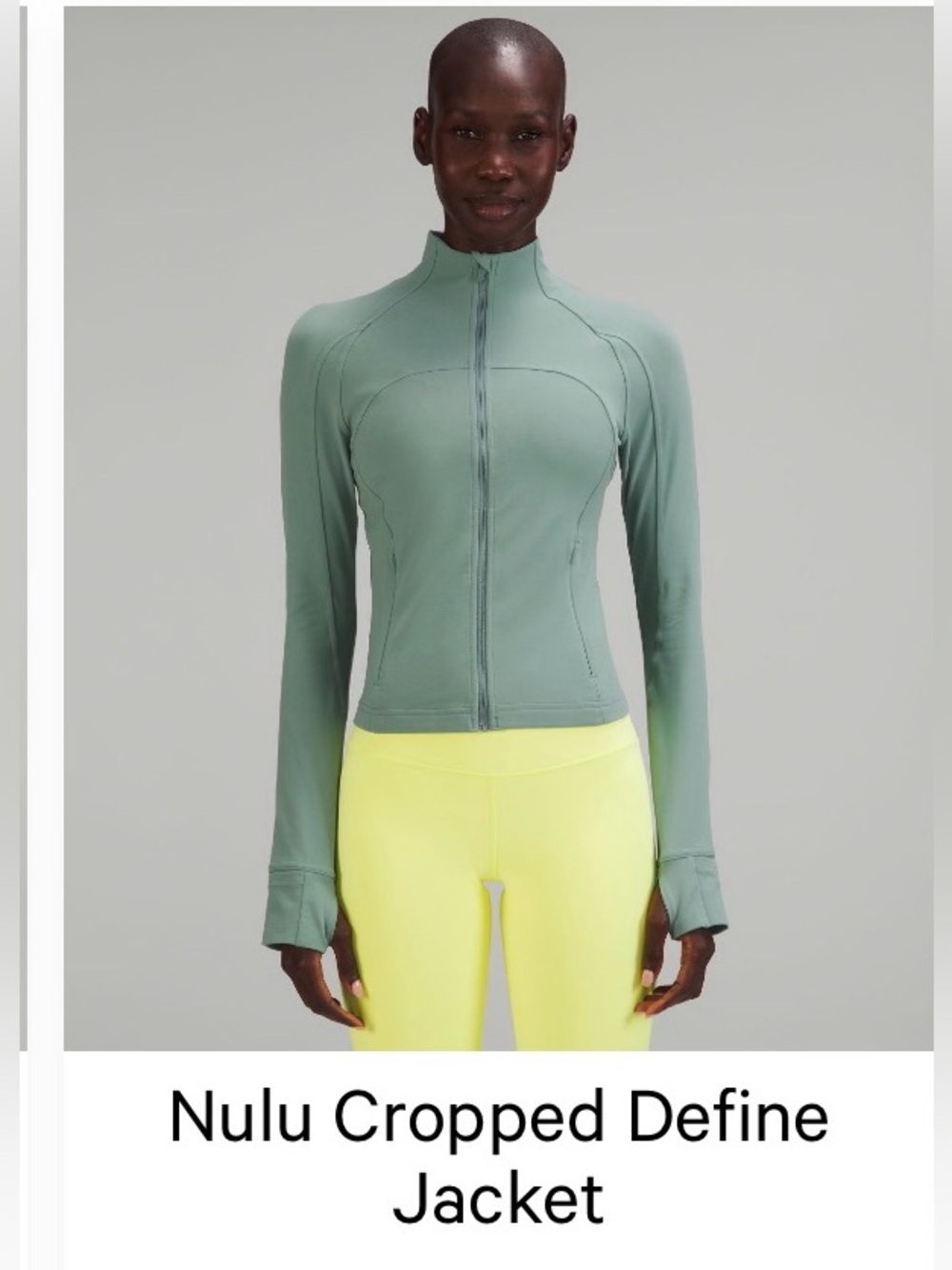 Women’s lululemon Green Cropped Define Jacket Size 8